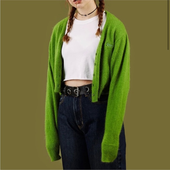 UNIF | Sweaters | Unif Cardigan Green Sweater | Poshmark